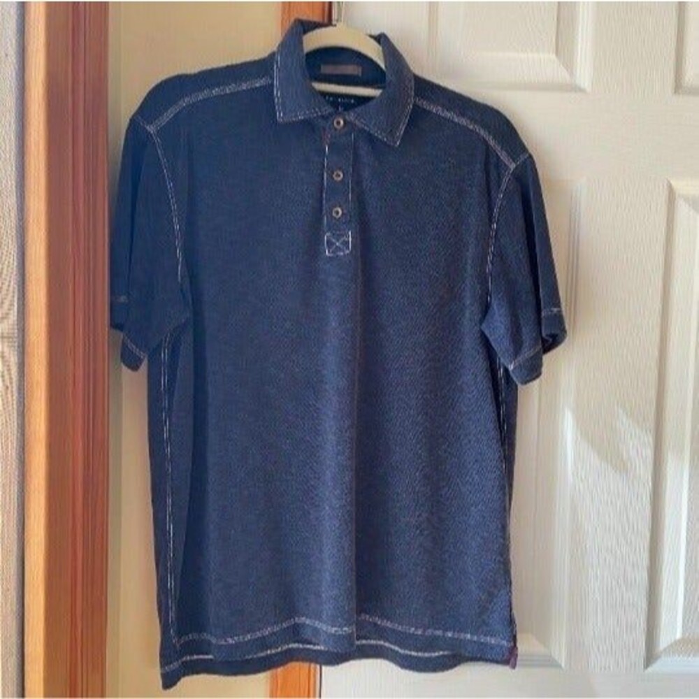 Saks Fifth Avenue Blue Polo Shirt
